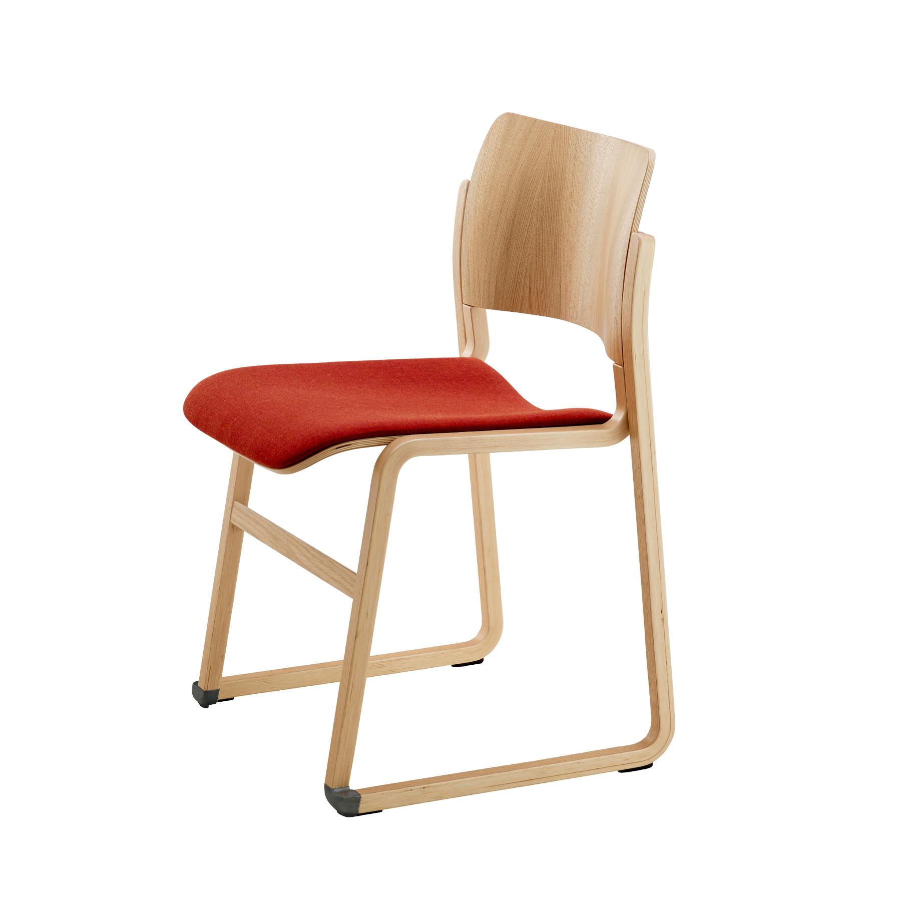 Howe 40/4 upholstered wood stacking chair view